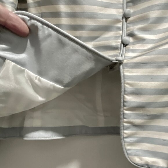 (4) Vintage Kasper Work Office Minimalist Silk Lined Striped Blazer 6 - Picture 5 of 8